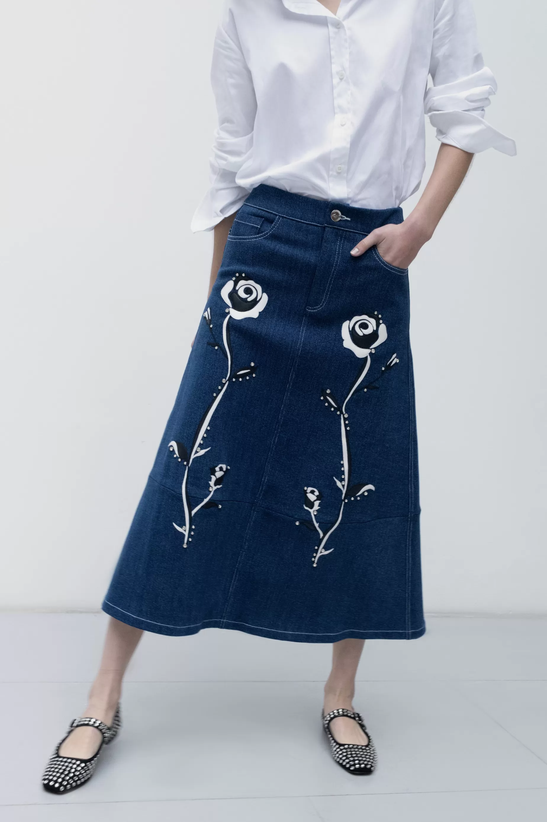 Skirts<Nafsika Skourti American Beauty Midi Skirt