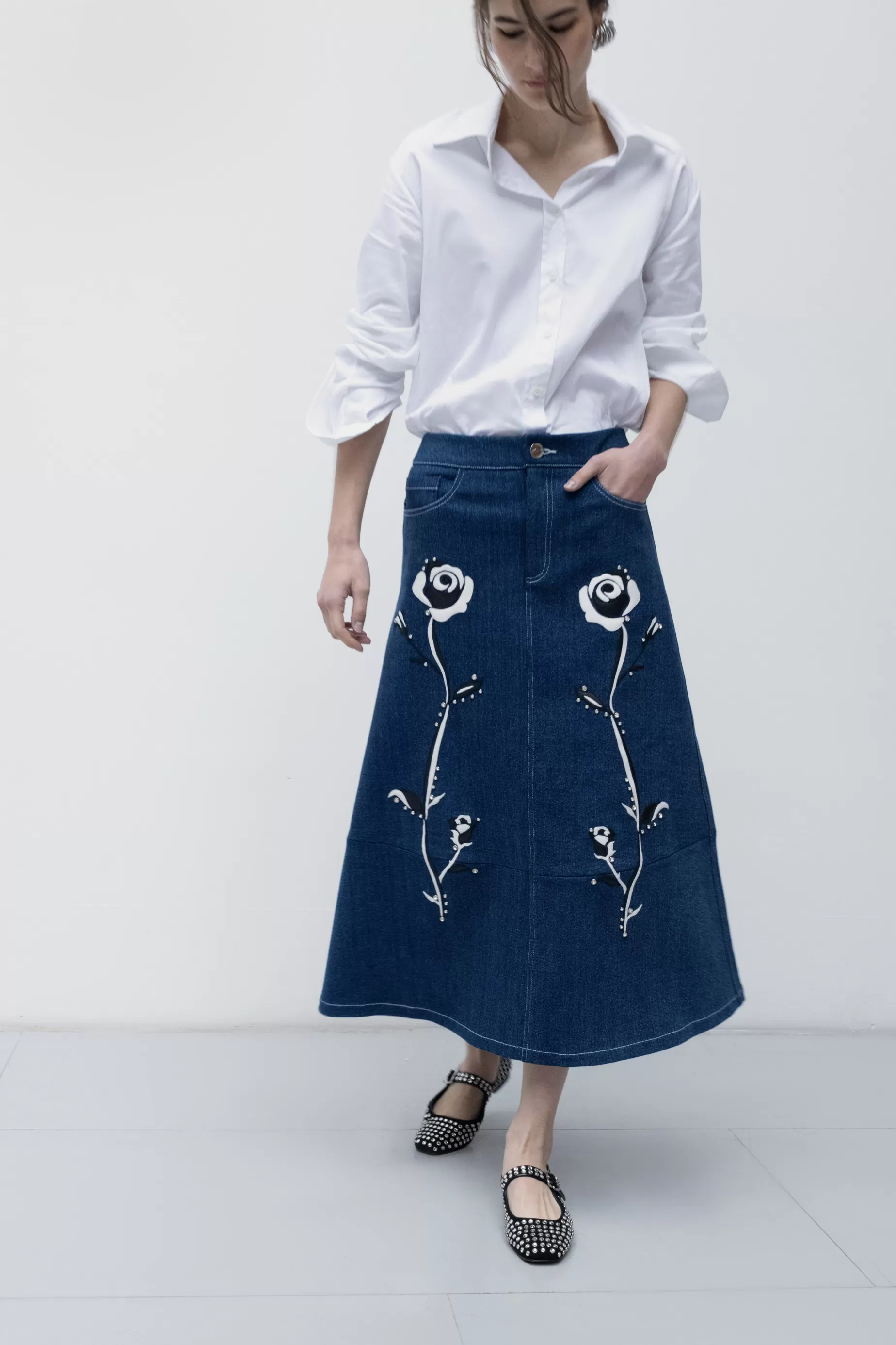 Skirts<Nafsika Skourti American Beauty Midi Skirt