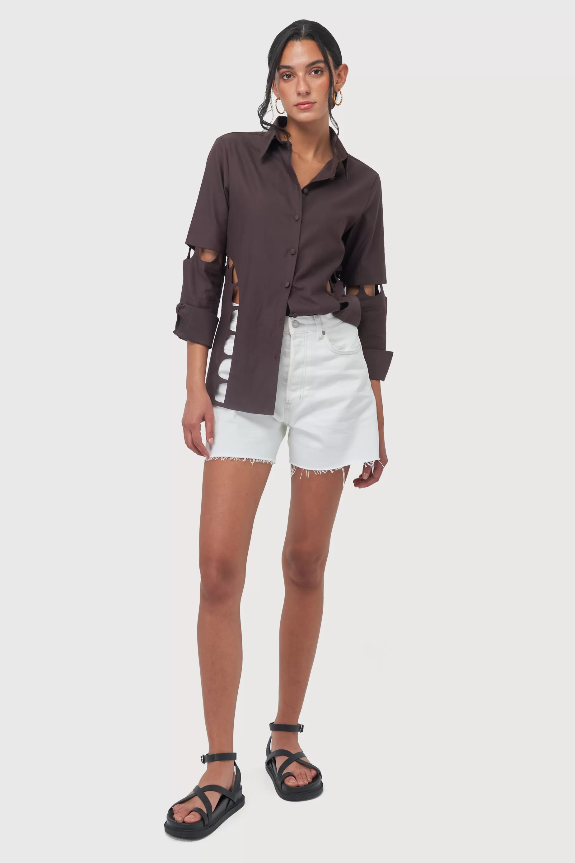 Tops<Nafsika Skourti Arches Shirt Brown