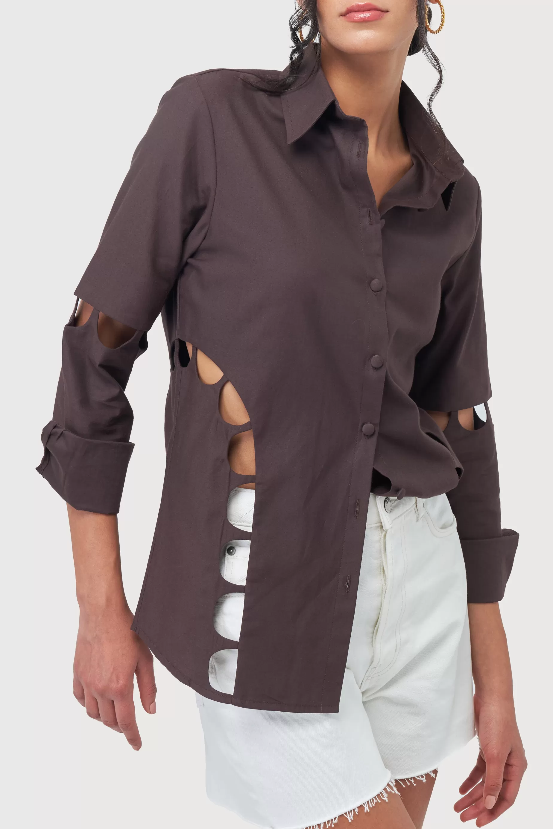 Tops<Nafsika Skourti Arches Shirt Brown