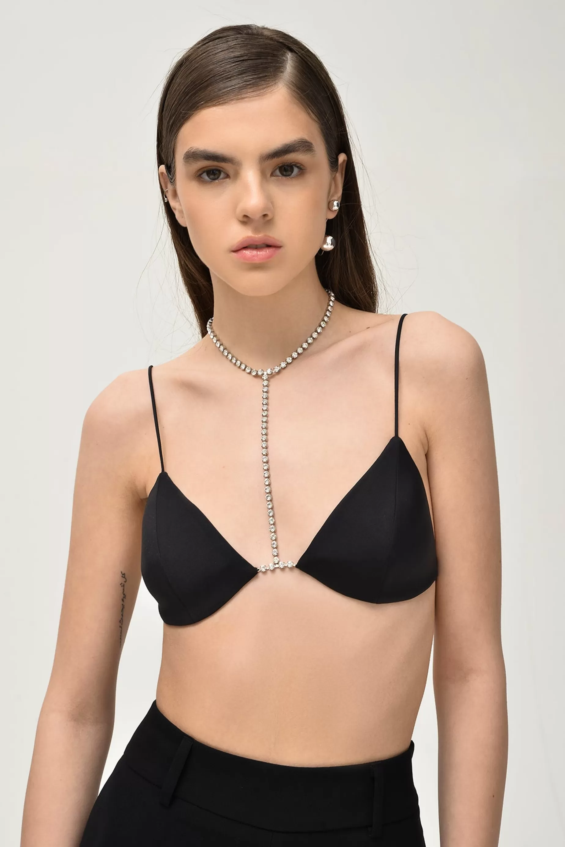 Tops<Nafsika Skourti As-If Bra Black/Crystal