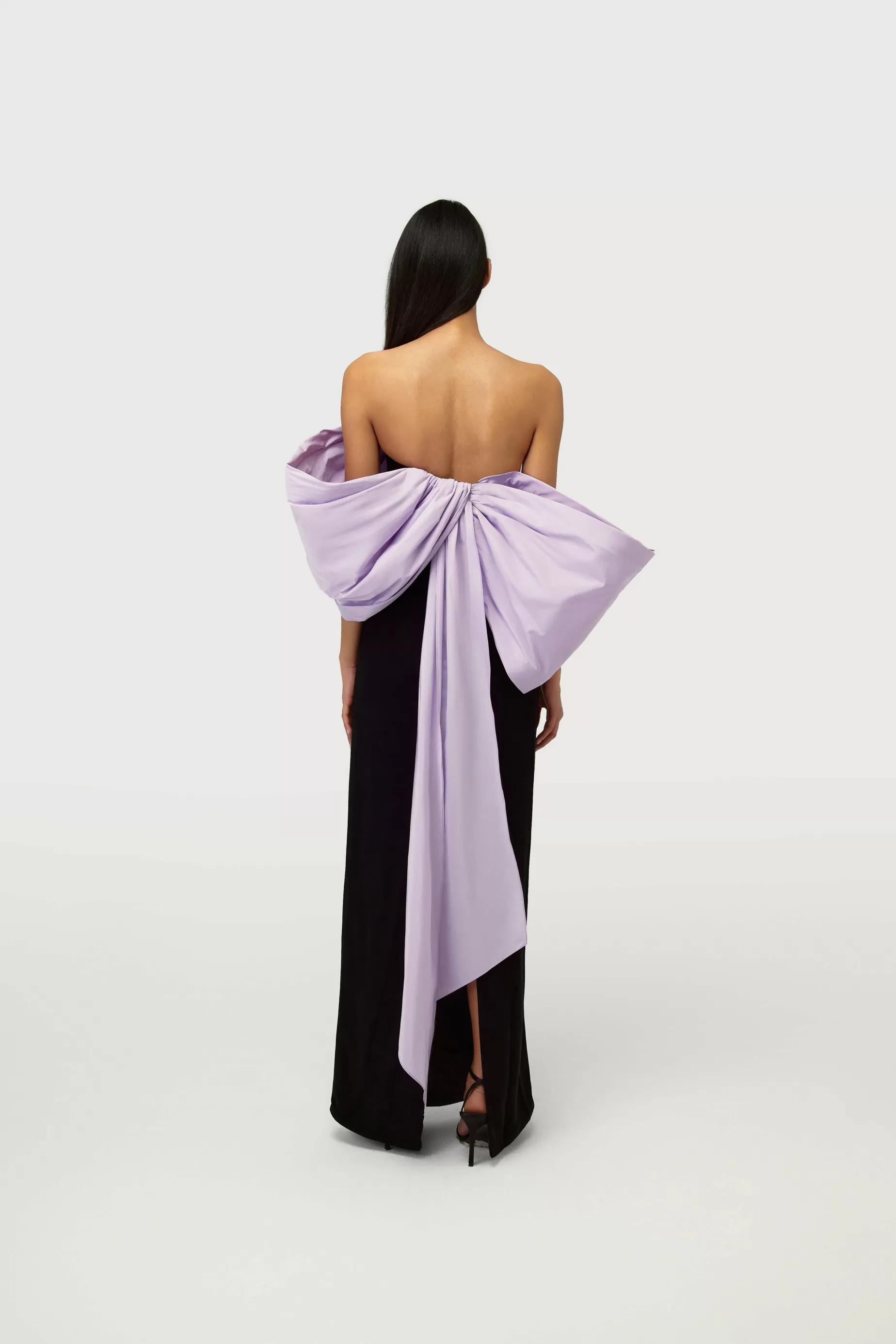 Evening Dresses<Nafsika Skourti Butterfly Gown Black/Lilac