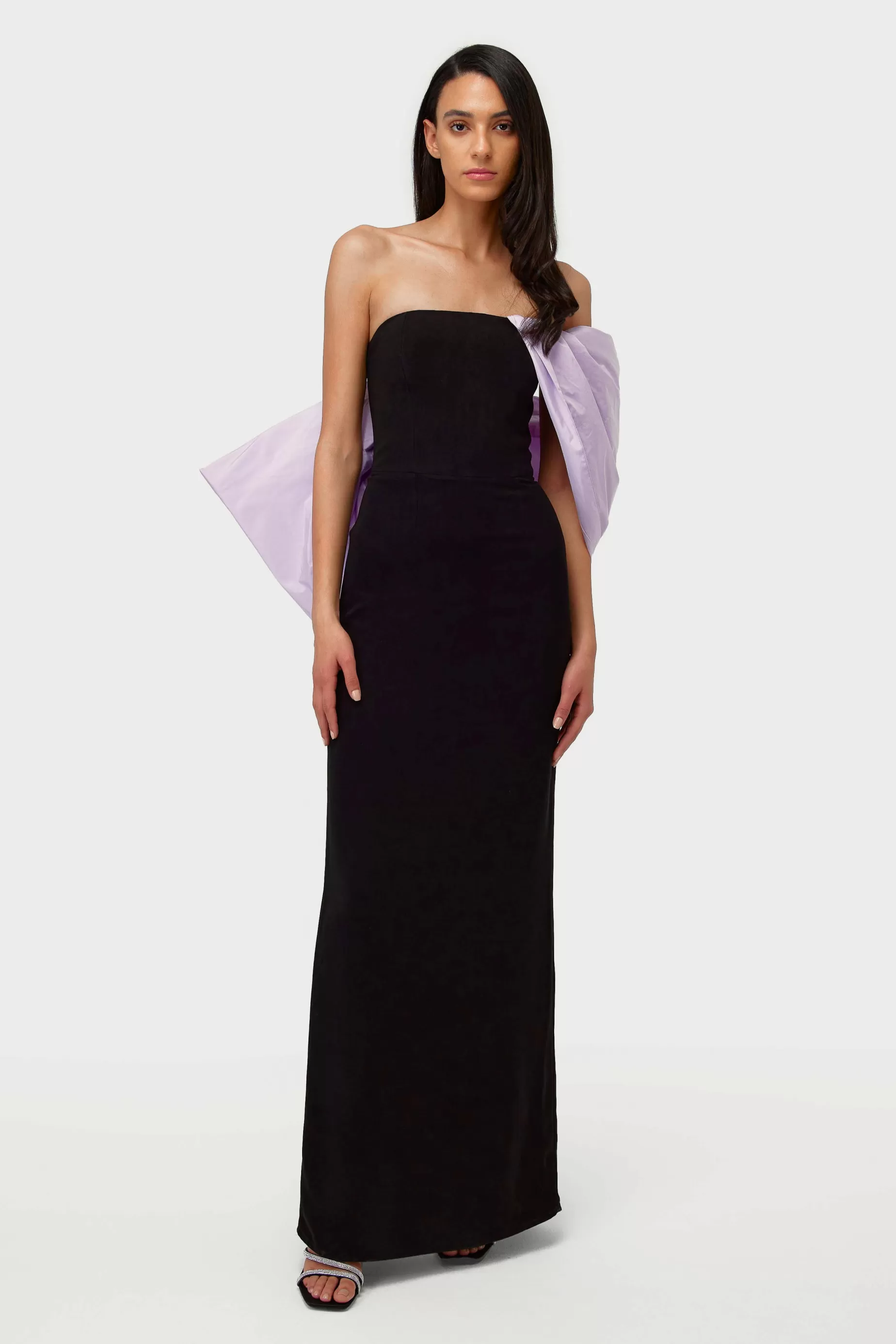 Evening Dresses<Nafsika Skourti Butterfly Gown Black/Lilac