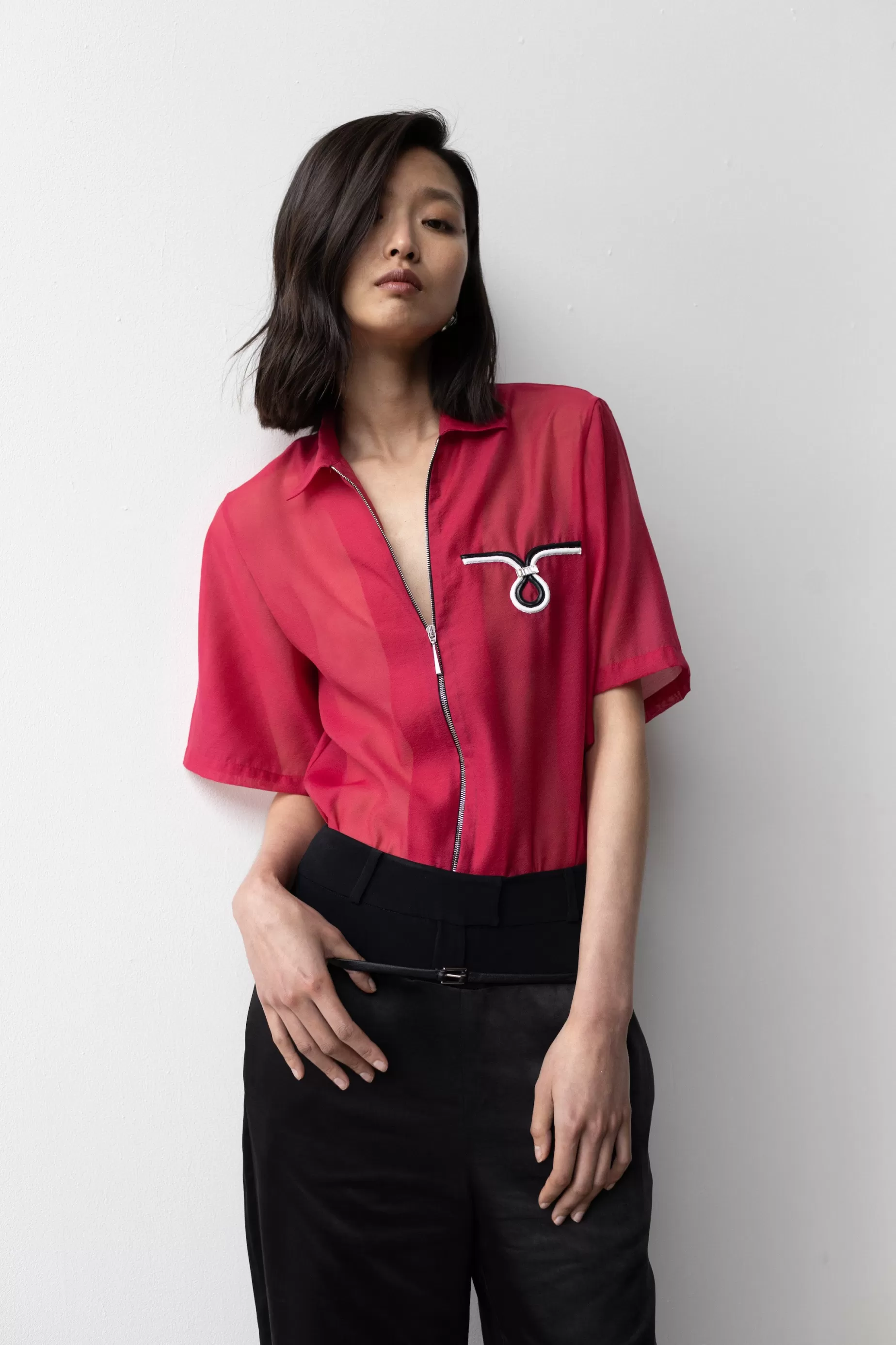 Tops<Nafsika Skourti Cabana Shirt Raspberry