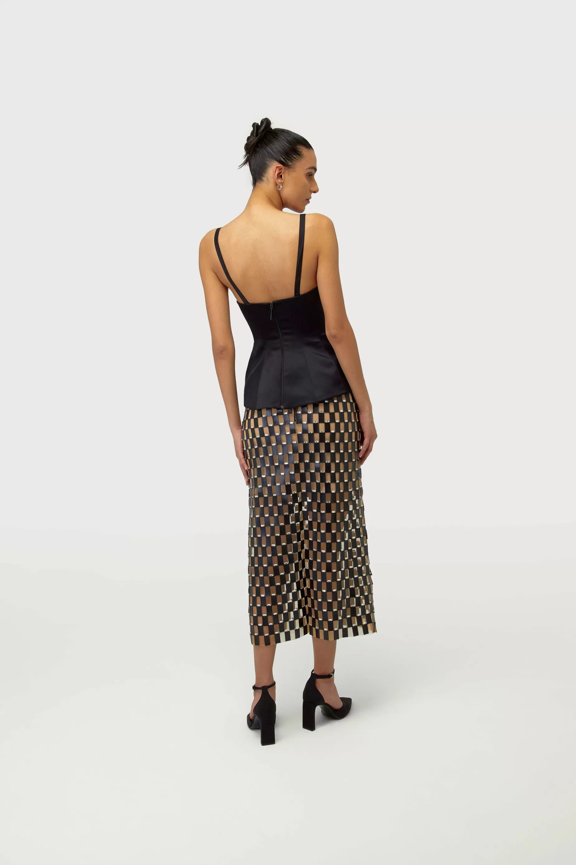 Skirts<Nafsika Skourti Chess Midi Skirt Black