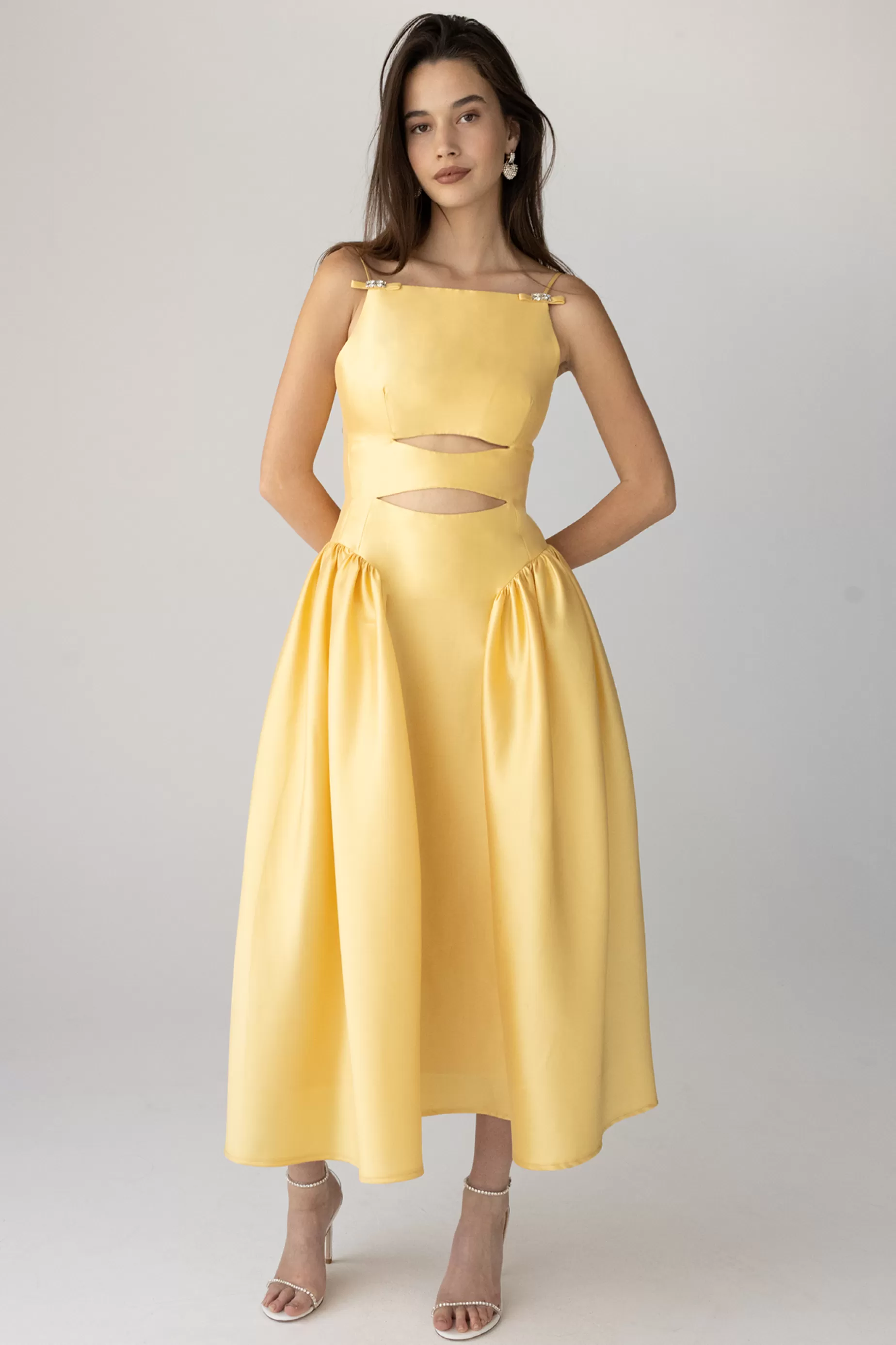 Cocktail Dresses<Nafsika Skourti Duchess Dress In Yellow