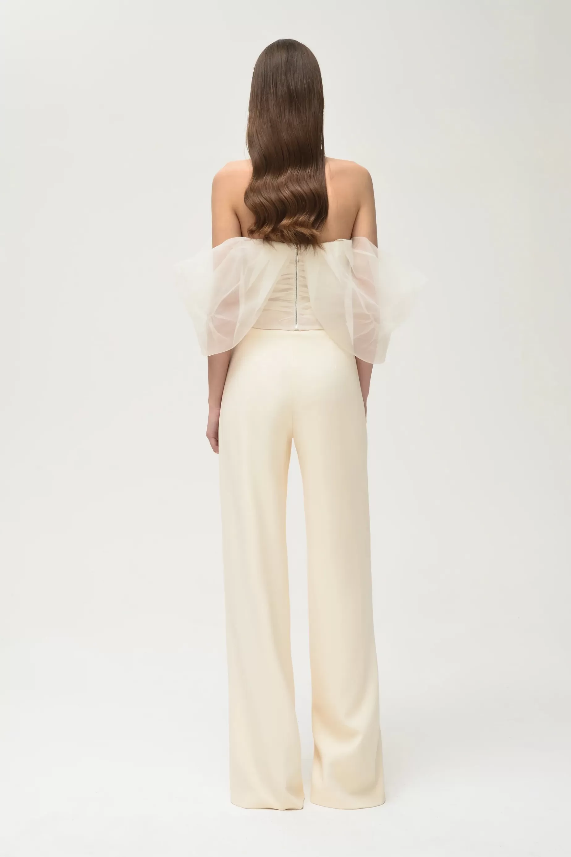 Trousers<Nafsika Skourti Empire Waist Threat Trousers Cream