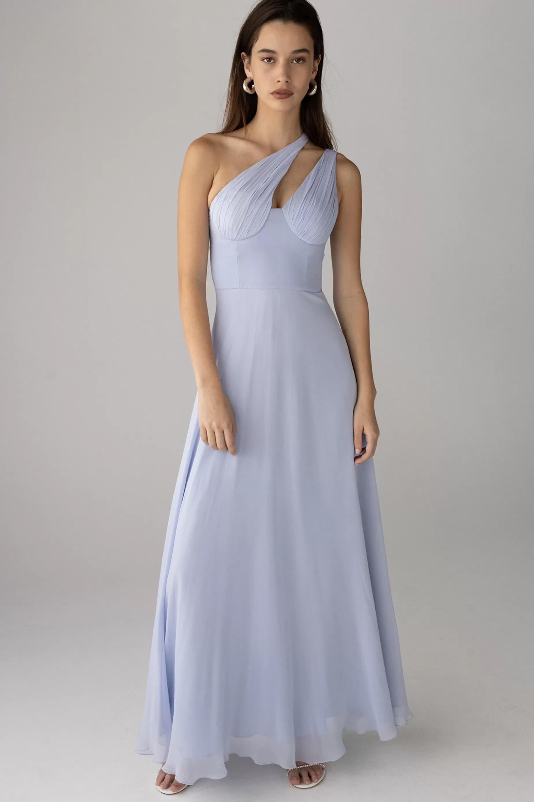 Evening Dresses<Nafsika Skourti Galaxy Chiffon Dress Baby Blue