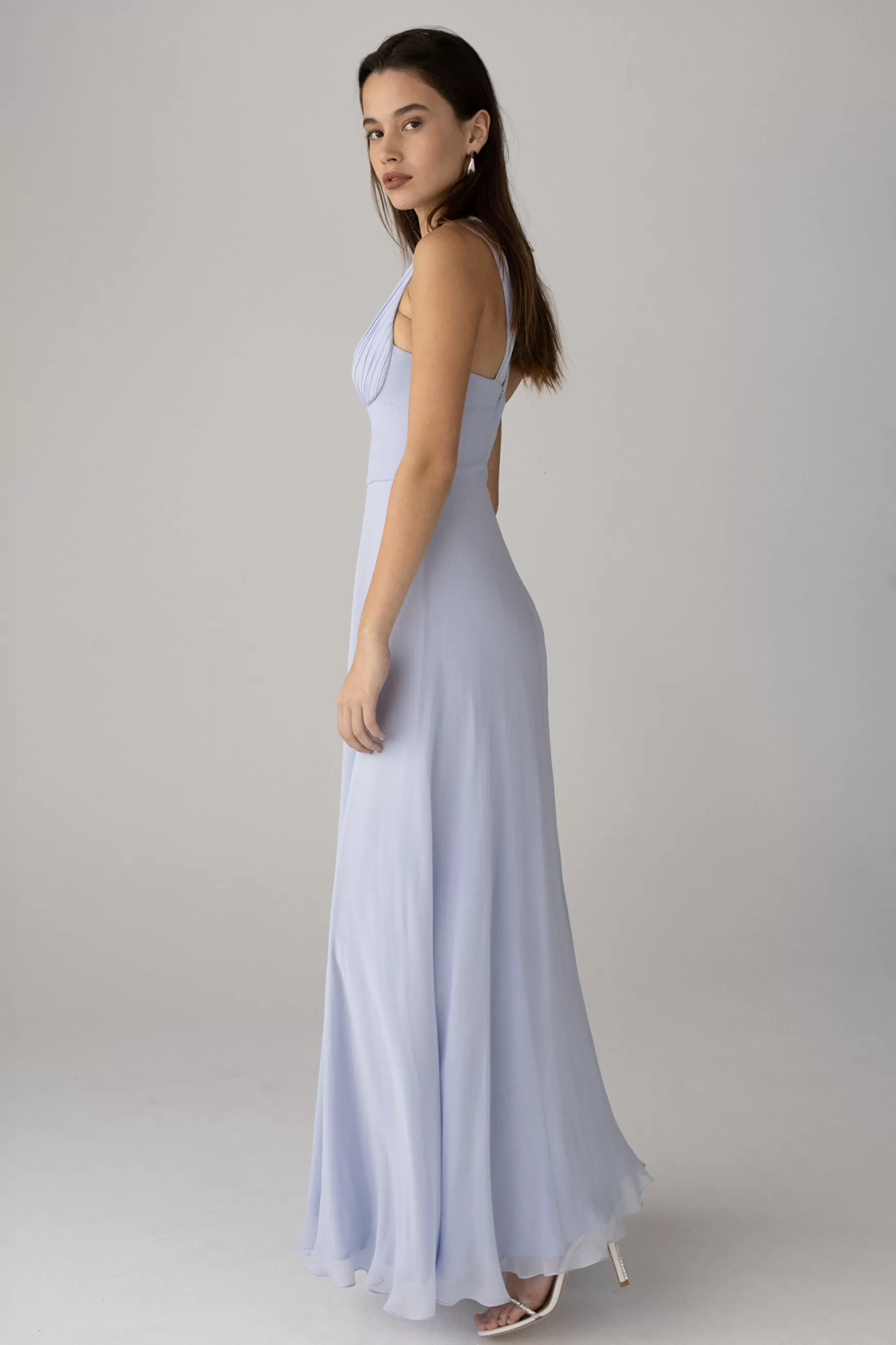 Evening Dresses<Nafsika Skourti Galaxy Chiffon Dress Baby Blue