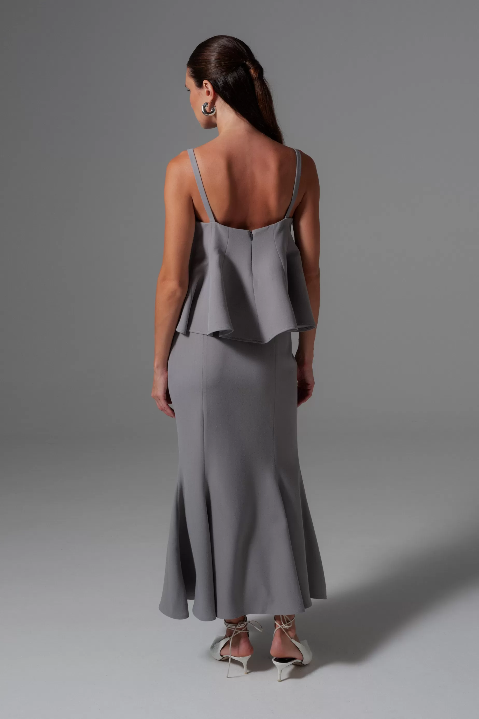 Skirts<Nafsika Skourti Grey Maxi Skirt Grey