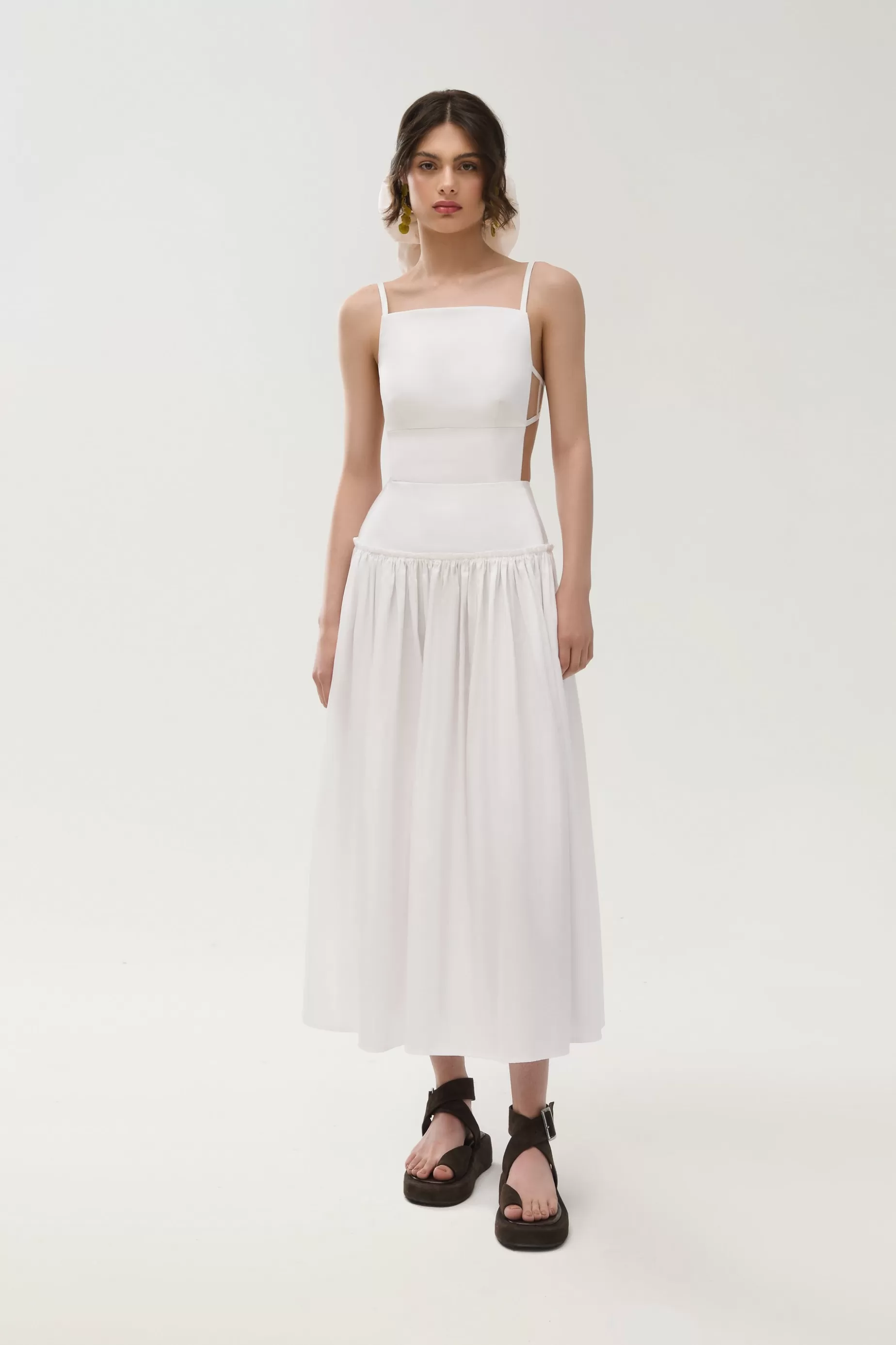 Cocktail Dresses<Nafsika Skourti Leo Cotton Dress White