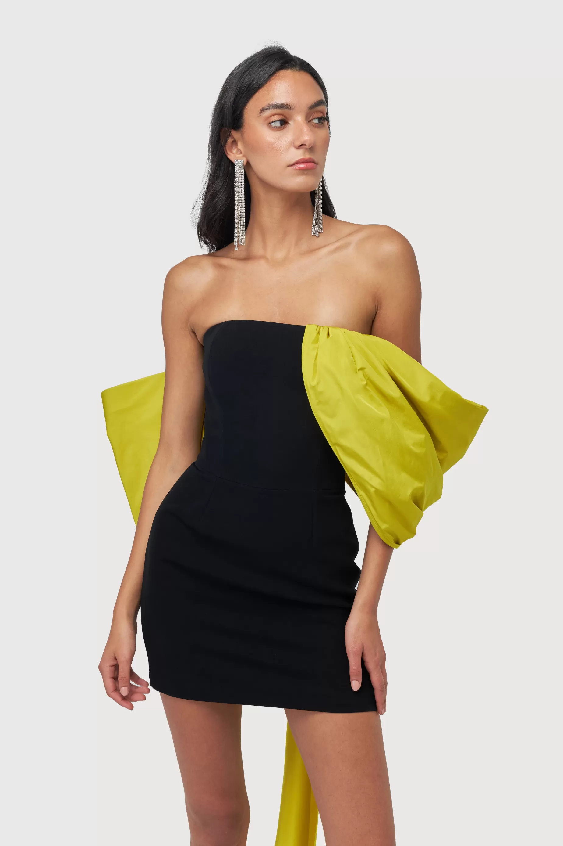 Cocktail Dresses<Nafsika Skourti Mini Butterfly Dress Black / Lime