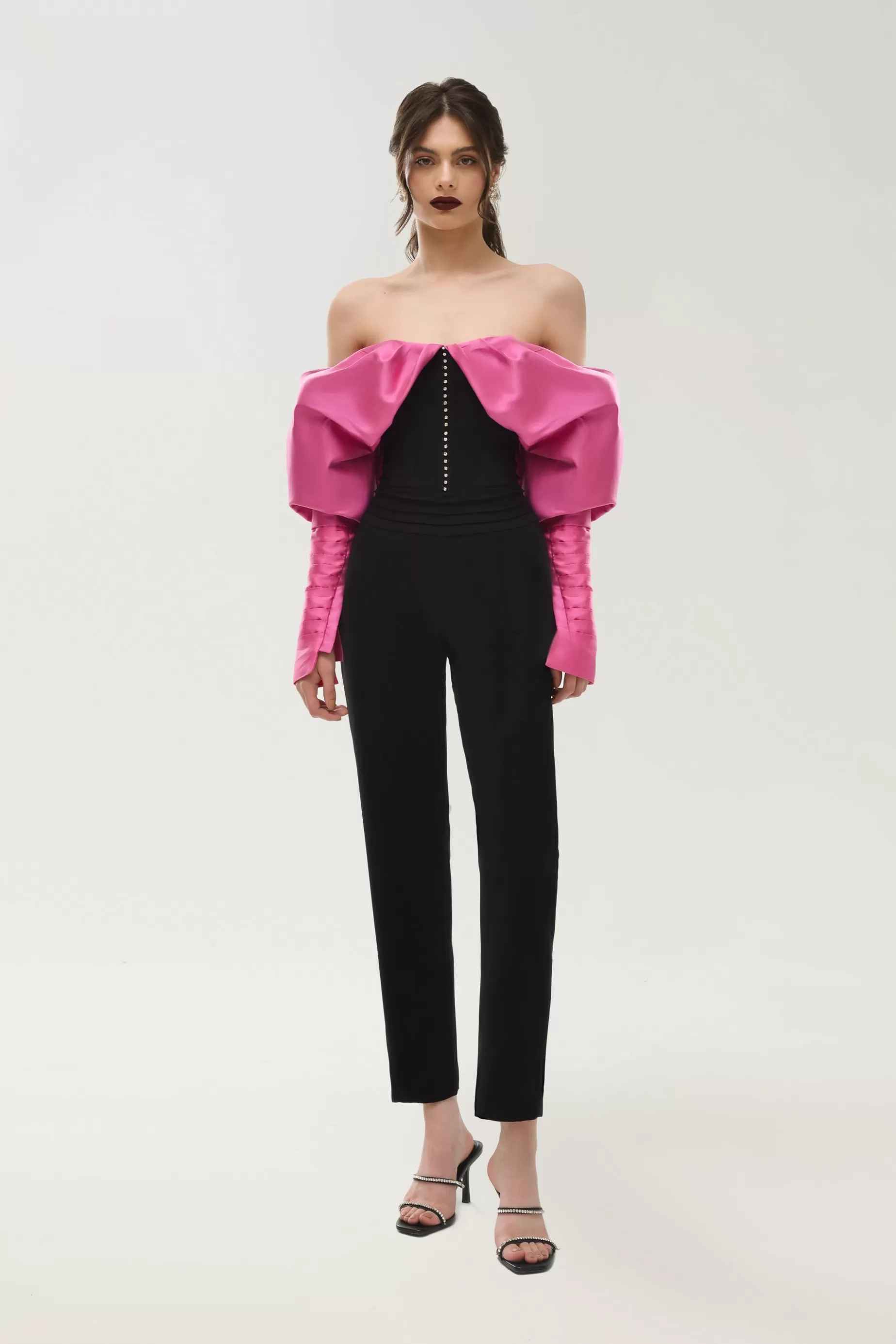 Jumpsuits<Nafsika Skourti Opera Jumpsuit Sale Black/Pink