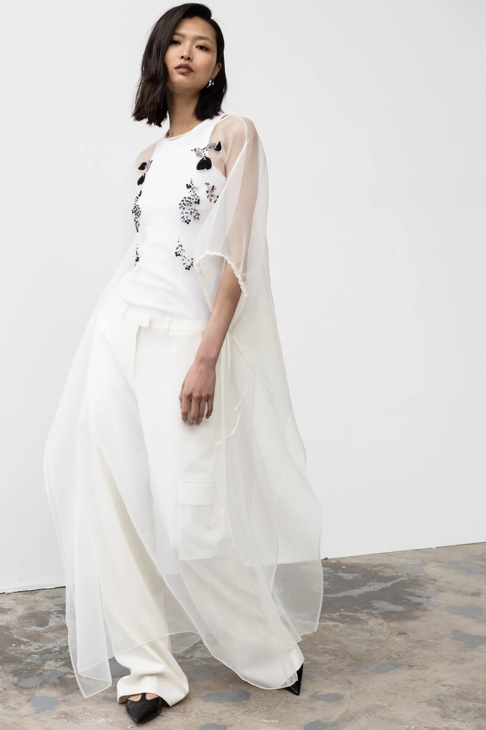 Outerwear<Nafsika Skourti Organza Kaftan White