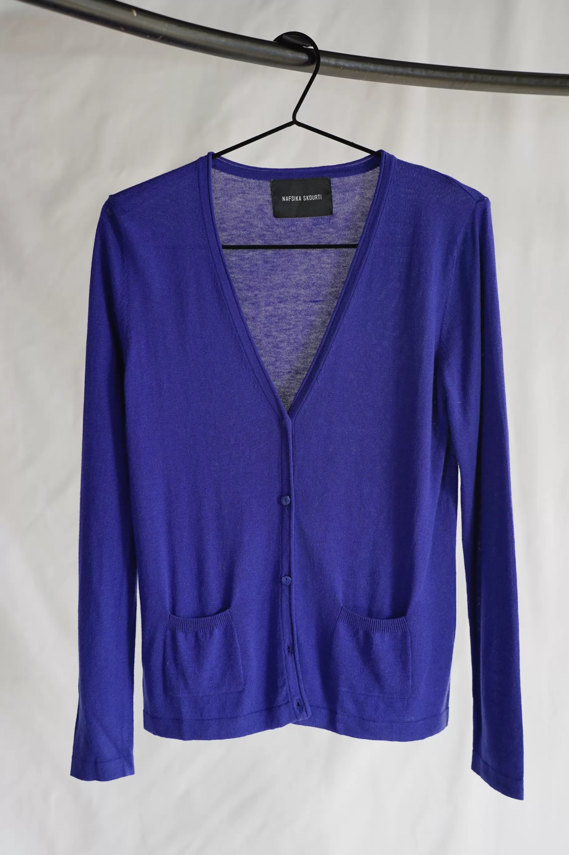 Tops<Nafsika Skourti Plain Cardigan Blue