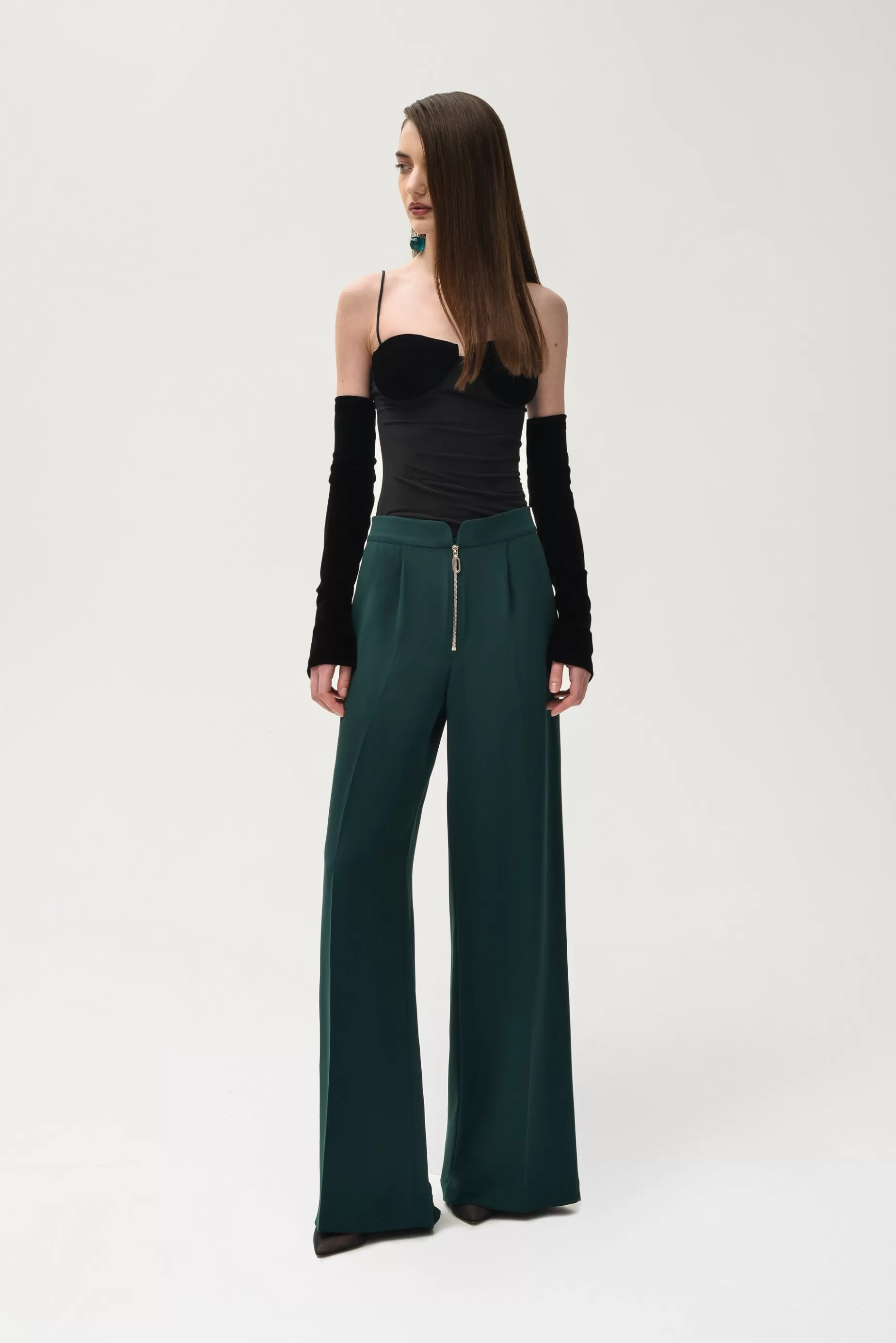 Trousers<Nafsika Skourti Slouchy Trousers Emerald