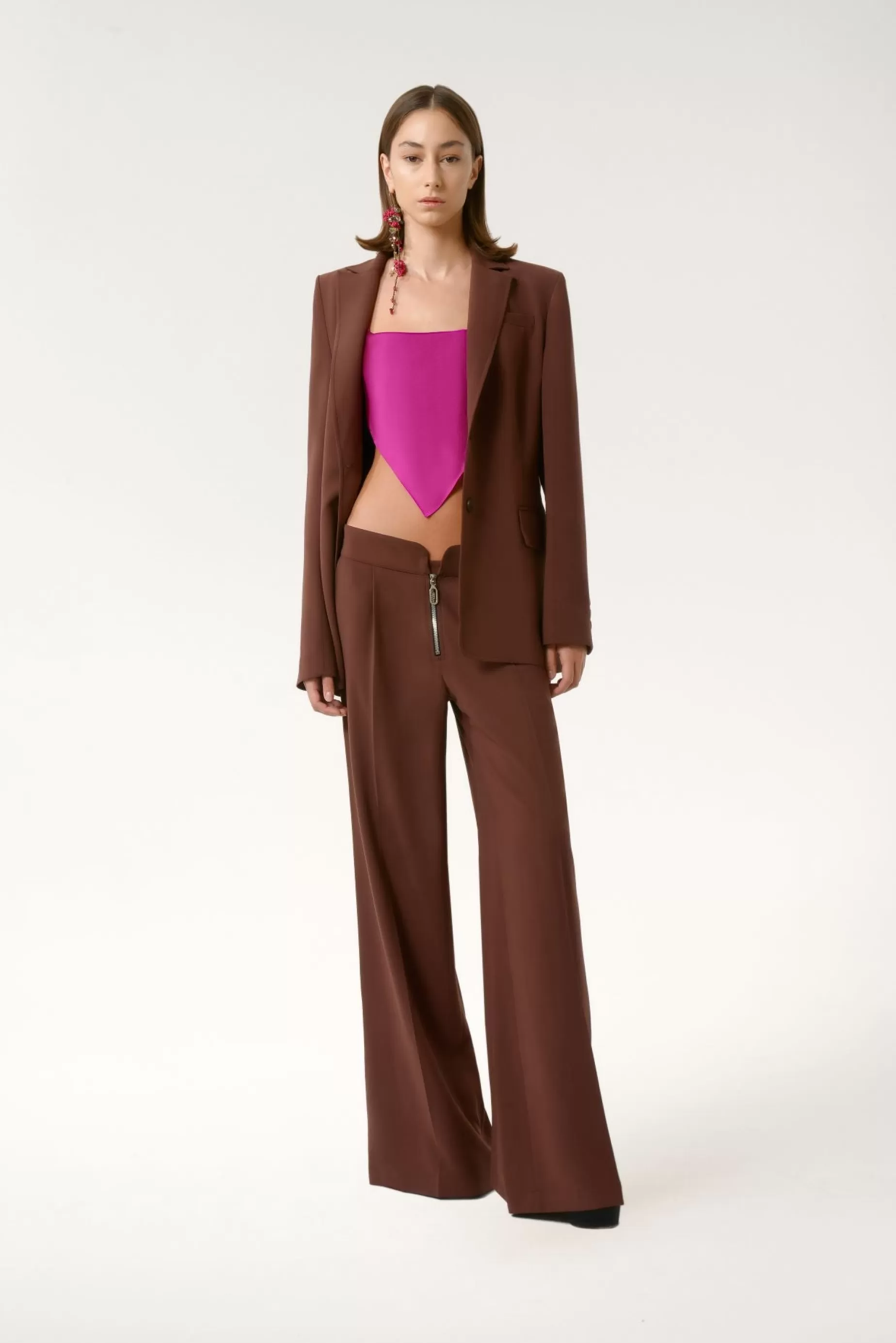 Trousers<Nafsika Skourti Slouchy Trousers Brown