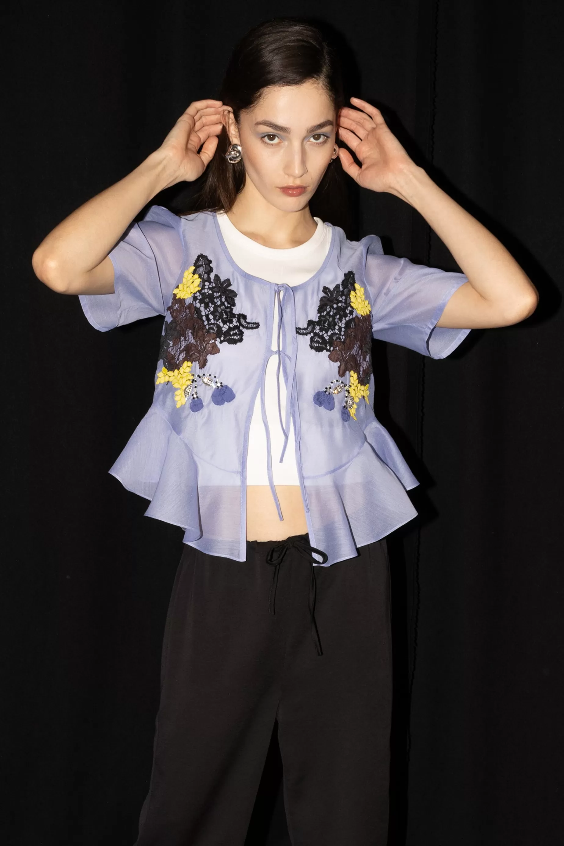 Tops<Nafsika Skourti The French Blouse Periwinkle