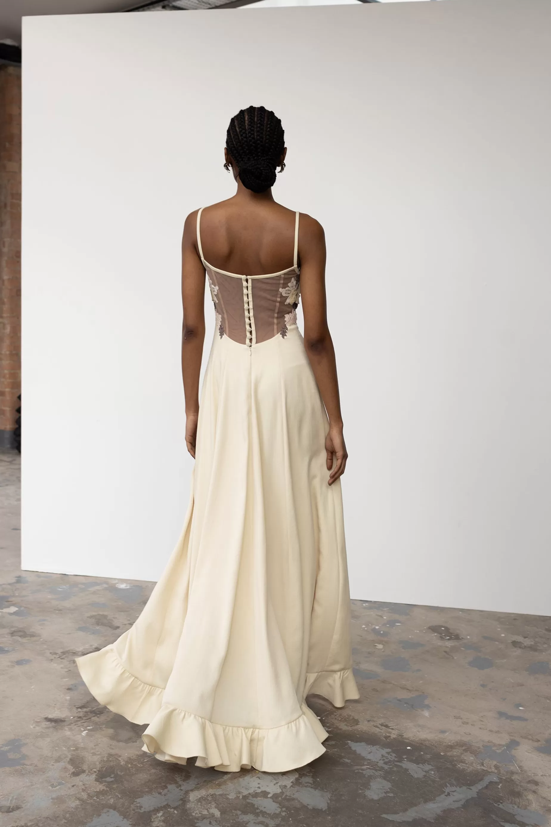 Evening Dresses<Nafsika Skourti The Luna Gown Pale Yellow