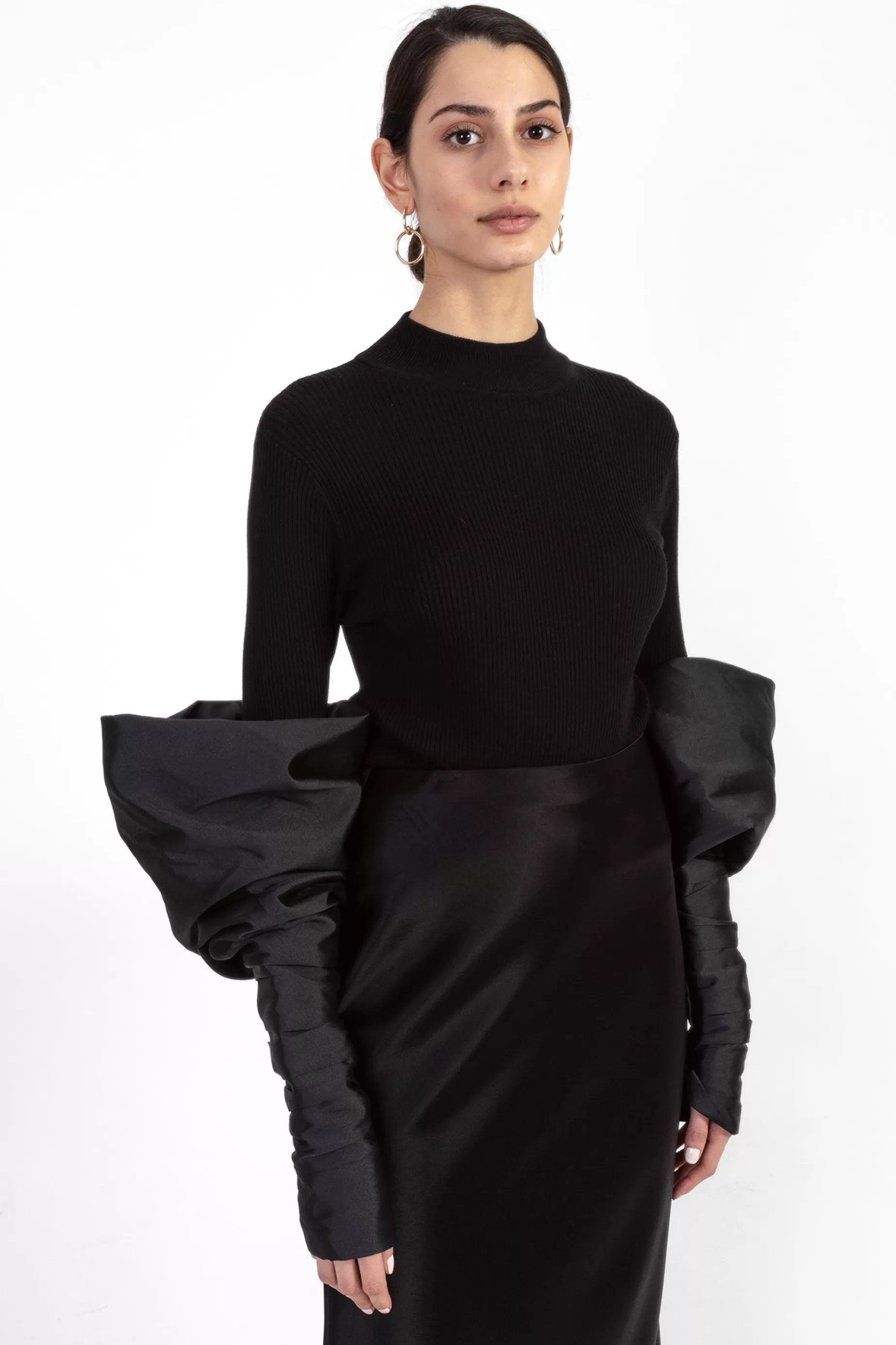 Tops<Nafsika Skourti Turtleneck With Couture Sleeves